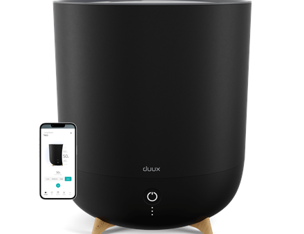 Duux | Smart Humidifier | Neo | Water tank capacity 5 L | Suitable for rooms up to 50 m² | Ultrasonic | Humidification capacity 500 ml/hr | Black