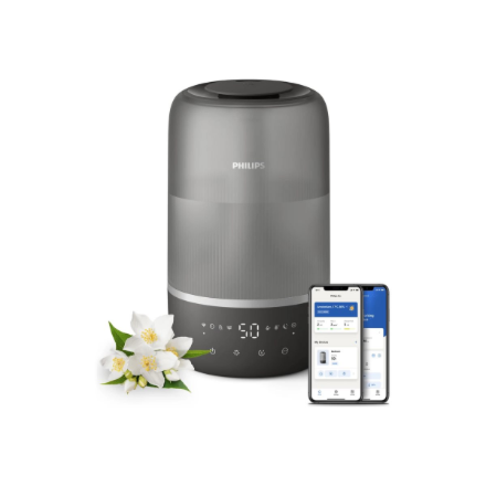 Philips | Humidifier | HU1510/03 Series 1000 | 19.6 W | Water tank capacity 3 L | Suitable for rooms up to 41 m² | Ultrasonic | Humidification capacity 275 ml/hr | Grey/Silver
