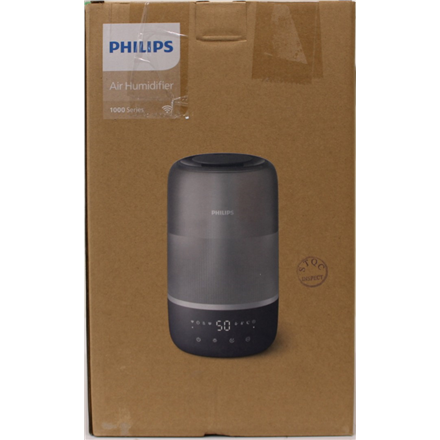 SALE OUT. Philips HU1510/03 Humidifier Series 1000 Up to 41m2, 3 settings, Grey | SALE OUT. | Philips Humidifier | HU1510/03 Series 1000 | 19.6 W | Water tank capacity 3 L | Suitable for rooms up to 41 m² | Ultrasonic | Humidification capacity 275 ml/hr | Grey/Silver | DAMAGED PACKAGING