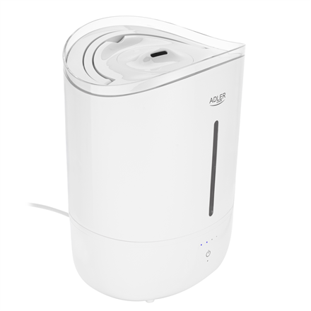 Adler Humidifier | AD 7971 | 30 W | Water tank capacity 5 L | Ultrasonic | Humidification capacity 100-250 ml/hr | White - Image 4