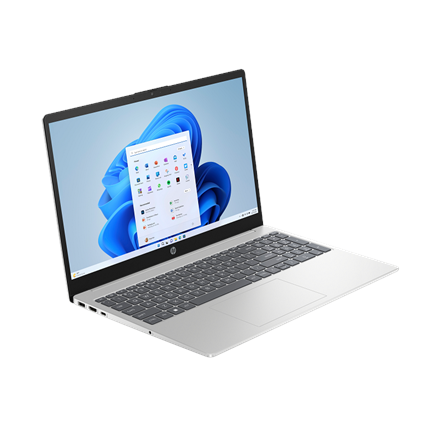 HP | 15 | 15-fc0041ny | Silver | 15.6 " | FHD | 1920 x 1080 pixels | AMD Ryzen 5 | 5625U | 16 GB | DDR4-SDRAM | Solid-state drive capacity 256 GB | AMD Radeon Graphics | Windows 11 Home | 802.11ax | Bluetooth version 5.4 | Keyboard language English | Warranty 24 month(s) - Image 3