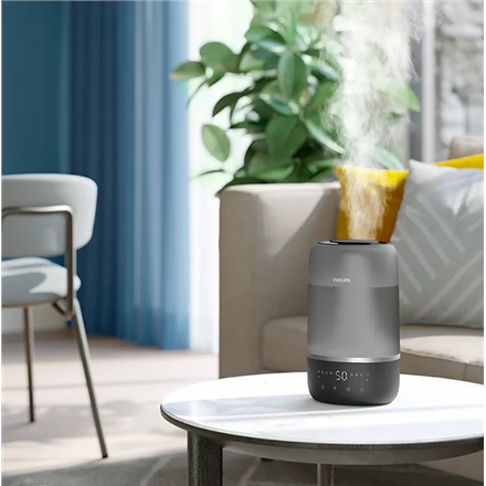 Philips | Humidifier | HU1510/03 Series 1000 | 19.6 W | Water tank capacity 3 L | Suitable for rooms up to 41 m² | Ultrasonic | Humidification capacity 275 ml/hr | Grey/Silver - Image 4