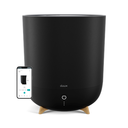 Duux | Smart Humidifier | Neo | Water tank capacity 5 L | Suitable for rooms up to 50 m² | Ultrasonic | Humidification capacity 500 ml/hr | Black - Image 2