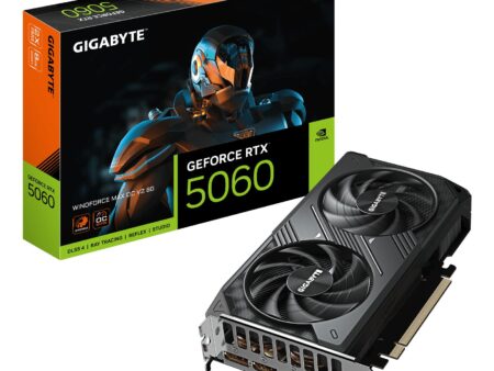 Graphics Card GIGABYTE NVIDIA GeForce RTX 5060 2512 MHz 8 GB GDDR7 128 bit PCI Express 5.0 Active GV-N5060WF2MAXOCV2-8GD