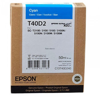 Ink Cartridge Epson T40D2 CY 50ml. OEM