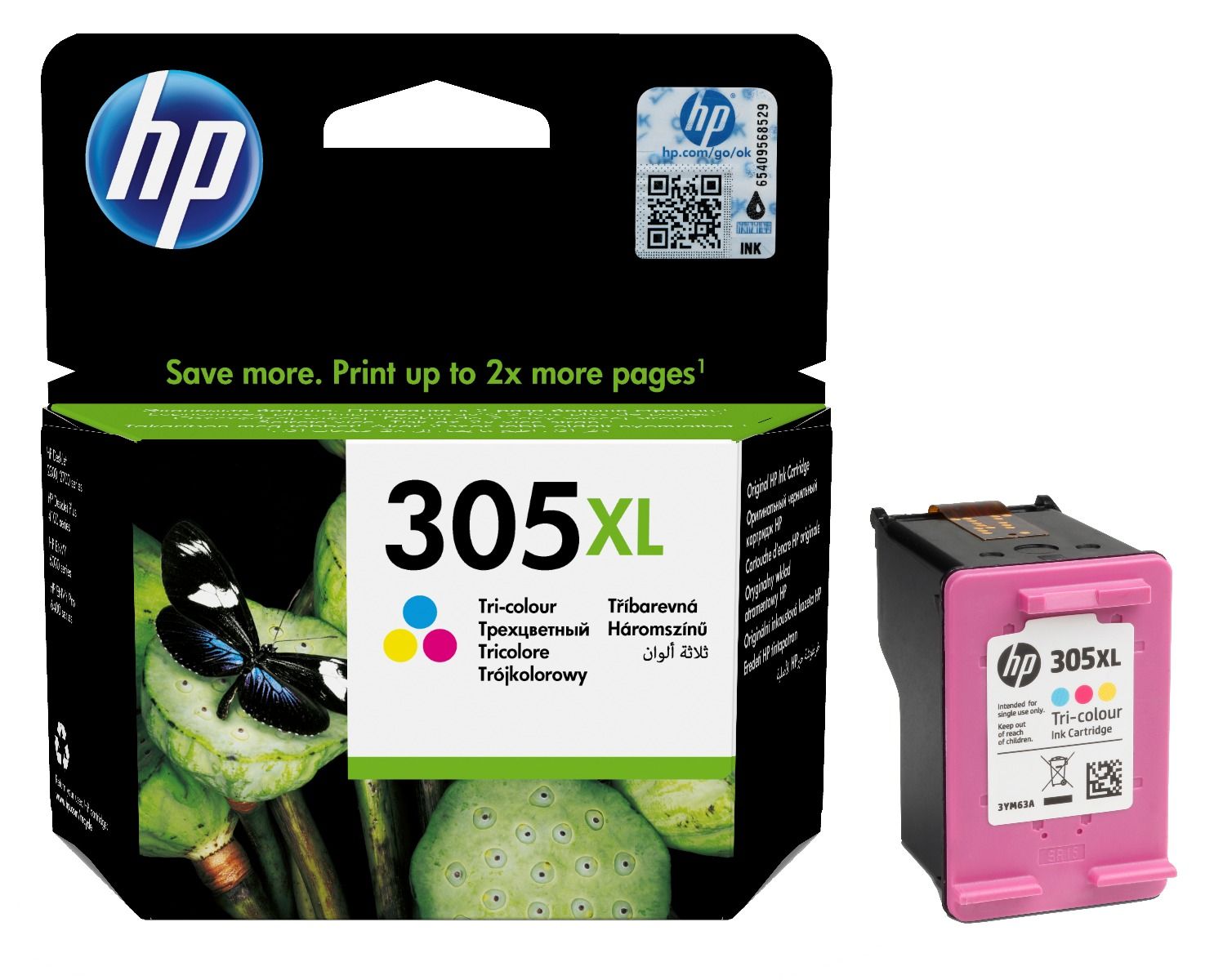 Ink Cartridge HP No.305XL (3YM63AE) CMY 200p. OEM