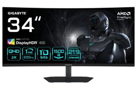 LCD Monitor GIGABYTE 34 " 3440 x 1440 pixels UltraWide Quad HD Native aspect ratio 21:9 LED Curved G34WQC2EK