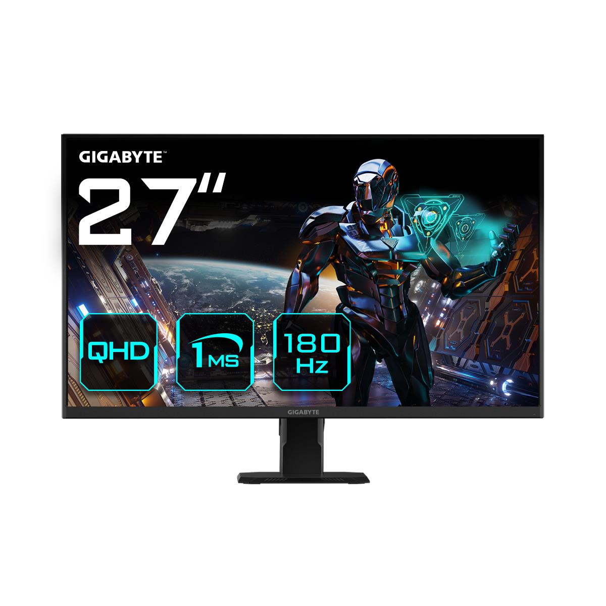 LCD Monitor GIGABYTE GS27QA EU 27″ Gaming Panel IPS 2560×1440 16:9 180 ?? 1 ms Colour Black GS27QAEU