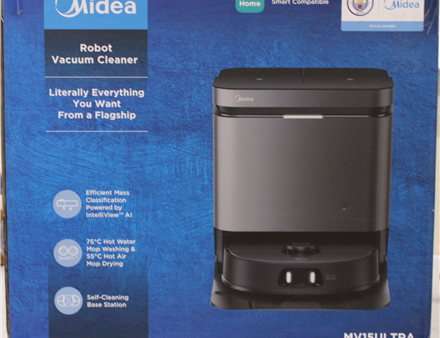 SALE OUT. Midea V15 Robot Vacuum Cleaner | Midea Robot Vacuum Cleaner | V15 | Wet&Dry | 5200 mAh | Dust capacity 3 L | 16200 Pa | Black | DAMAGED PACKAGING, MISSING MANUAL AND DUST BAG, DIRTY, SCRATCHED | 24 month(s)