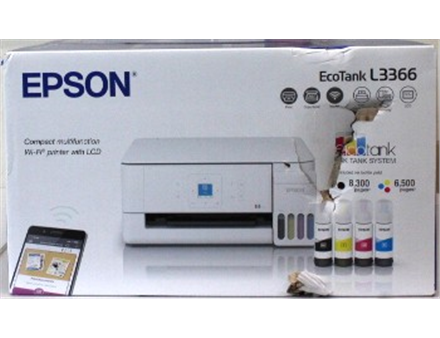SALE OUT. Epson EcoTank L3366 Multifunctional Printer | SALE OUT. | Epson Multifunctional printer | EcoTank L3366 | Inkjet | Colour | A4 | Wi-Fi | White | DAMAGED PACKAGING, DENTED BODY (INK TANK TOP - COVER)