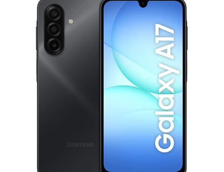 Samsung | Galaxy | A17 | Black | 6.7 " | Super AMOLED | 1080 x 2340 pixels | Exynos | 1330 | Internal RAM 4 GB | 128 GB | MicroSD | Dual SIM | 3G | 4G | 5G | Main camera resolution 50 MP | Secondary camera resolution 5 MP | Android | 5000 mAh