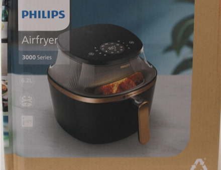 SALE OUT. Philips NA332/00 3000 series Airfryer, 6.2 L, Black | Philips Airfryer | NA332/00 3000 Series | Power 1700 W | Capacity 6.2 L | DAMAGED PACKAGING