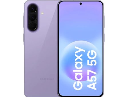 Samsung | Galaxy | A57 A576 | Lilac | 6.7 " | Super AMOLED Plus | 1080 x 2340 pixels | Internal RAM 8 GB | 128 GB | Dual SIM | 3G | 4G | 5G | Main camera resolution 50 MP | Secondary camera resolution 12 MP | 5000 mAh