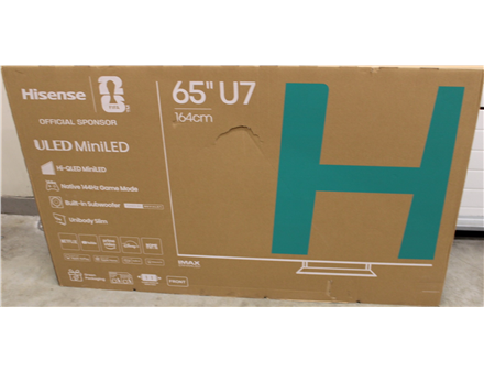 SALE OUT. Hisense 65U7SE 65" (164 cm) UHD MiniLED Smart TV | SALE OUT. | Hisense ULED MiniLED TV | 65U7SE | 65" | Smart TV | VIDAA OS | UHD | Black | DAMAGED PACKAGING