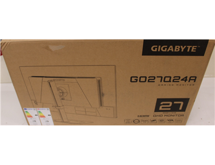 SALE OUT. GIGABYTE MONITOR 27" QHD GO27Q24A EK | SALE OUT. | Gigabyte GO27Q24A EK | 27 " | QD‑OLED | QHD | 240 Hz | 0.03 ms | 2560 x 1440 pixels | 400 cd/m² | HDMI ports quantity 2 | DAMAGED PACKAGING, UNPACKED