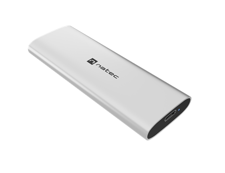 Natec | Rhino M.2 NVME Lite USB-C External, Gen 2 Steel Arctic Silver | Solid-state drive interface NVMe