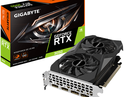 Gigabyte GeForce RTX 3050 WINDFORCE OC V2 6G | NVIDIA | 6 GB | GeForce RTX 3050 | GDDR6 | HDMI ports quantity 2 | PCI-E 4.0 | Memory clock speed 14000 MHz