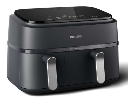 Philips Dual Basket Airfryer | NA351/00 3000 Series | Power 2750 W | Capacity 9 L | Rapid Air technology | Black