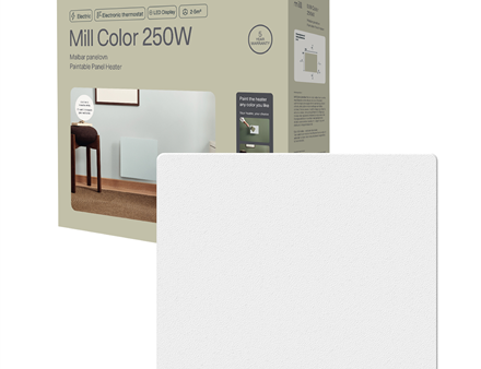 Mill Color Panel Heater | COLOR250 | Panel Heater | 250 W | Suitable for rooms up to 2-5 m² | Matte White | IPX4