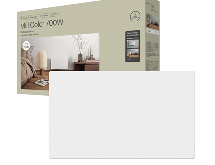 Mill Color Panel Heater | COLOR700DN | Panel Heater | 700 W | Suitable for rooms up to 9-12 m² | Matt White | IPX4
