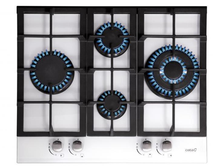 CATA | hob | LCI 6031 WH | Gas on glass | Number of burners/cooking zones 4 | Rotary knobs | White