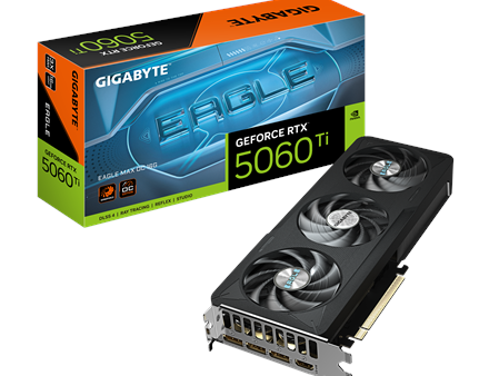 Gigabyte GeForce RTX 5060 Ti EAGLE MAX OC 16G | NVIDIA | 16 GB | GeForce RTX 5060 Ti | GDDR7 | HDMI ports quantity 1 | PCI-E 5.0