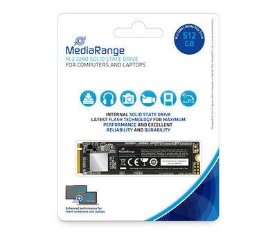 SSD MEDIARANGE  512 GB M.2 PCI Express 3.1 NVMe Yes Write speed 1700 MB/s Read speed 2080 MB/s MTBF 1500000 h 50xTBW rating Blister MR1032